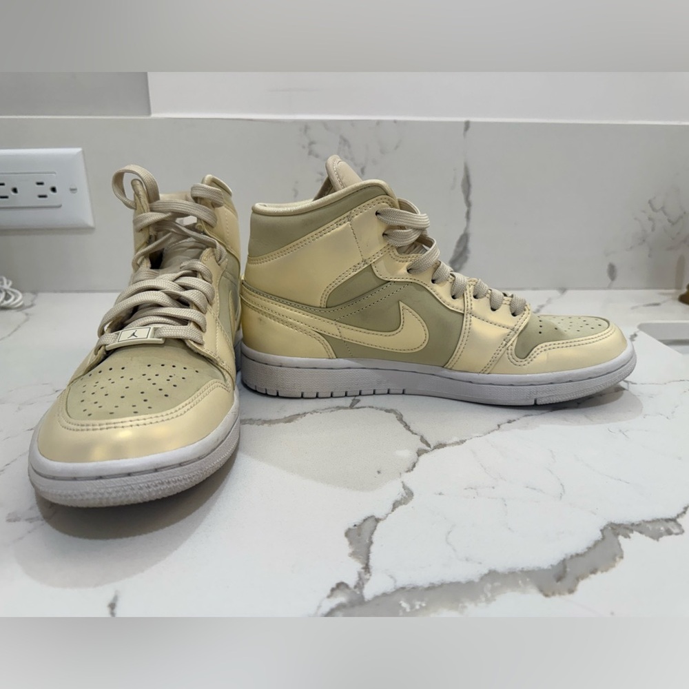 Nike Women’s Jordan 1 Mid in Goose Feather Yellow